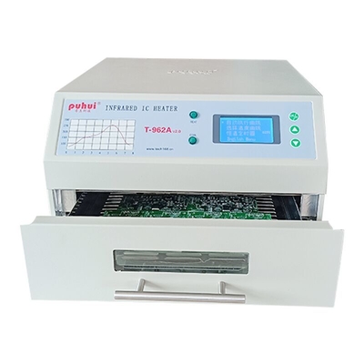 এক্সটাস্ট বেঞ্চটপ রিফ্লো ওভেন 300 * 320 মিমি 1500W আইসি হিটার ইনফ্রারেড সোল্ডারিং স্টেশন সহ T962A