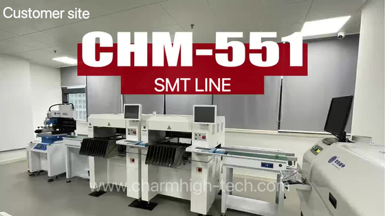 3250 স্টেকনিল প্রিন্টার CHM-551 SMT পিক অ্যান্ড প্লেস মেশিন 830 রিফ্লো ওভেন সহ ছোট ও মাঝারি এসএমটি লাইন