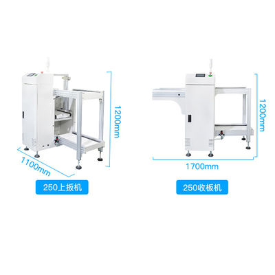 পিএলসি কন্ট্রোল সিস্টেম এবং এসএমইএমএ ইন্টারফেস সামঞ্জস্যের সাথে সম্পূর্ণ স্বয়ংক্রিয় এসএমটি উত্পাদন পিসিবি লোডার আনলোডার