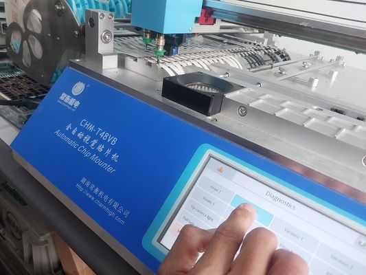 CHMT48VB বেঞ্চটপ এসএমটি পিক অ্যান্ড প্লেস মেশিন 58 ফিডার 2 ভিশন ক্যামেরা